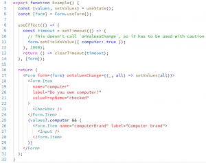 Ant Form basic usage example
